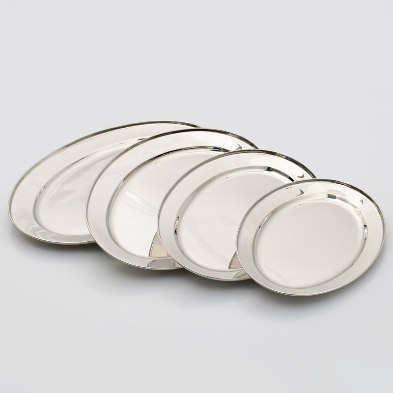 Plat ovale en inox 18 % 59,5 cm x 28,5 cm - Arts de la table